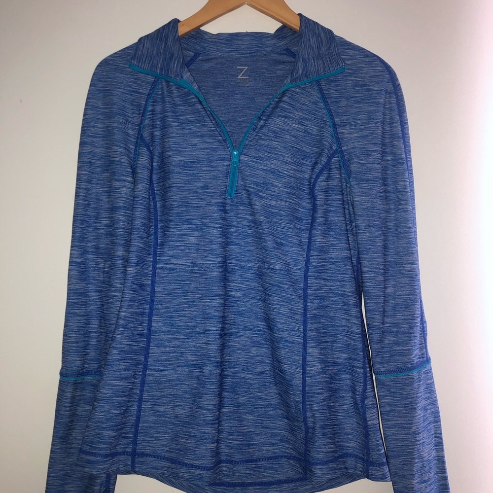 Blue quarter zip